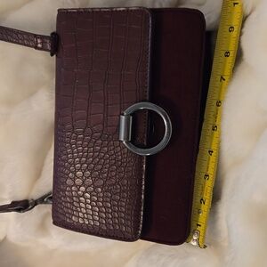 Burgundy cross body purse